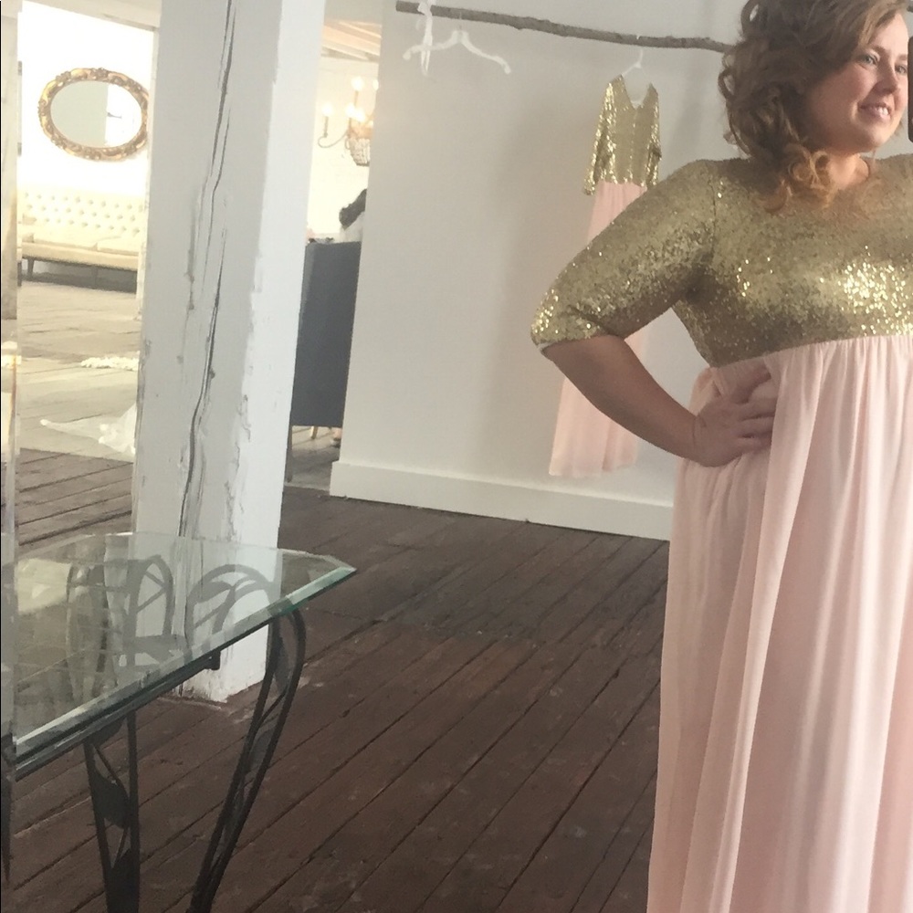 Gold Sequins & Cotton Candy Pink Dream Dress